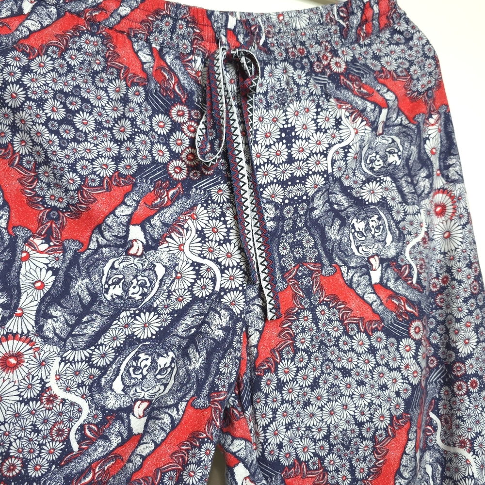Anthropologie Florence Balducci Menagerie Flannel Sleep Pants Medium Floral - Picture 6 of 11